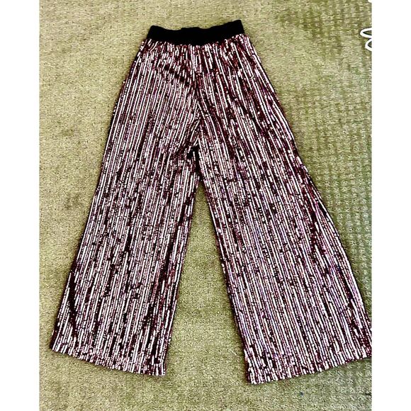 Victoria’s Secret Sequined Palazzo Pants Pink Gold Women’s Party Night Out SZ S - Picture 2 of 4